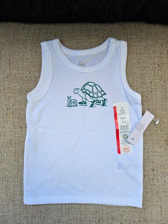 wonder nation Other - Wonder Nation Kids Tank Top White and Gray Sleeve Less T Shirt Size 2T Lot of 2
